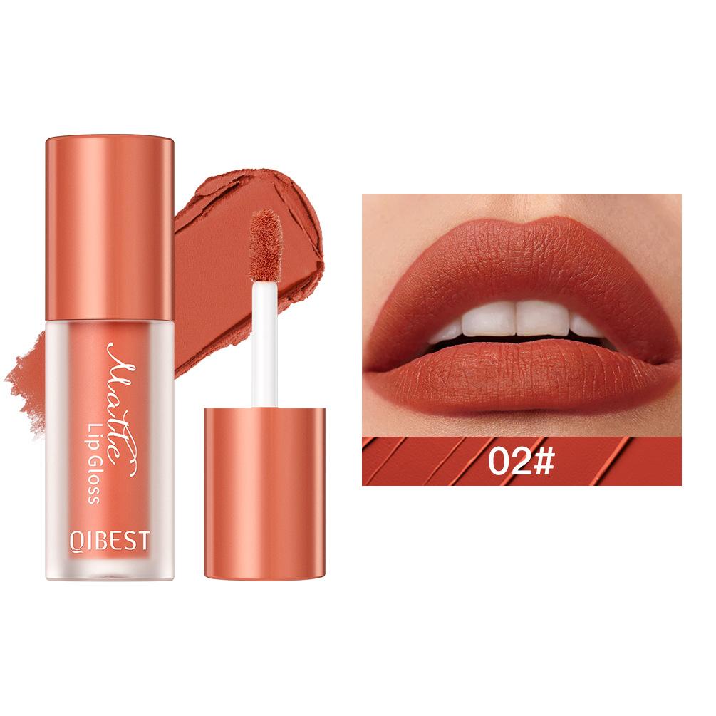Cruelty-free Natural Velvet Lip Gloss Moisturizing Gloss Non-stick Cup Liquid Lip Glaze Waterproof Non-fading Matte Pigment