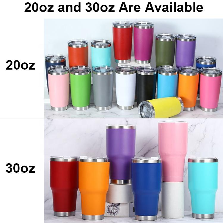 20 Oz 30 Oz Double Wall Vacuum Insulated Travel Coffee Cup Tumbler Stainless Steel Tumbler Cup Mug