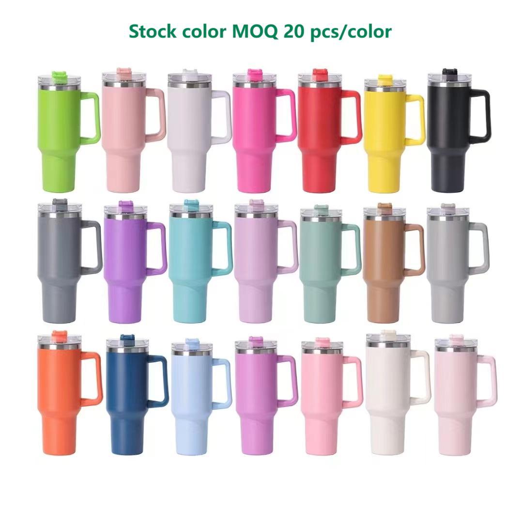 Custom Stanleyem Cup 40 Oz Stainless Steel Travel Mug With Handle Tumbler Outdoor Coffee Tumbler Coffee Cup With Lid