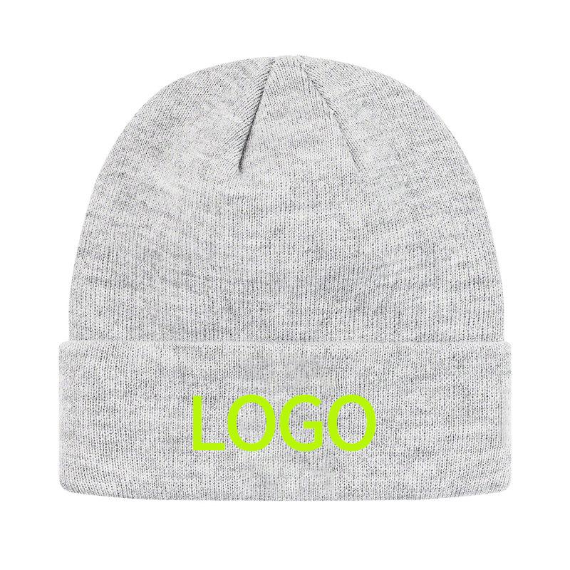 Fashion Autumn Hat Knitted Warm Scarf Men's Women's Wool Skateboard Unisex Hat Winter Knitted Hat Fleece Hat