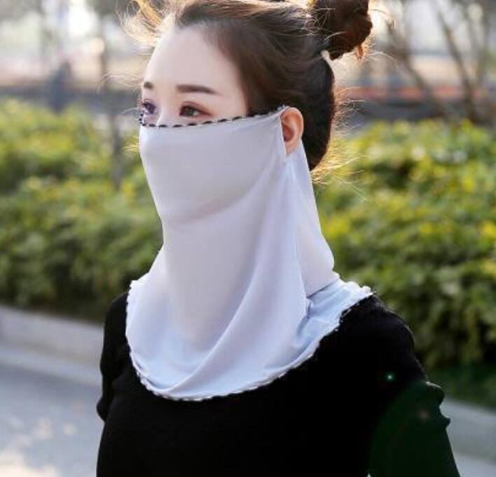 Summer Outdoor Travel Women's Sunscreen Veil Hood Breathable Mask