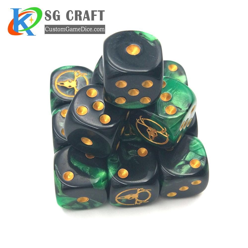 Manufacturer Bulk D6 Face 12mm 16mm 19mm 22mm Dice Plastic Resin Engraving Dnd & D Game Polyhedron Custom Dice