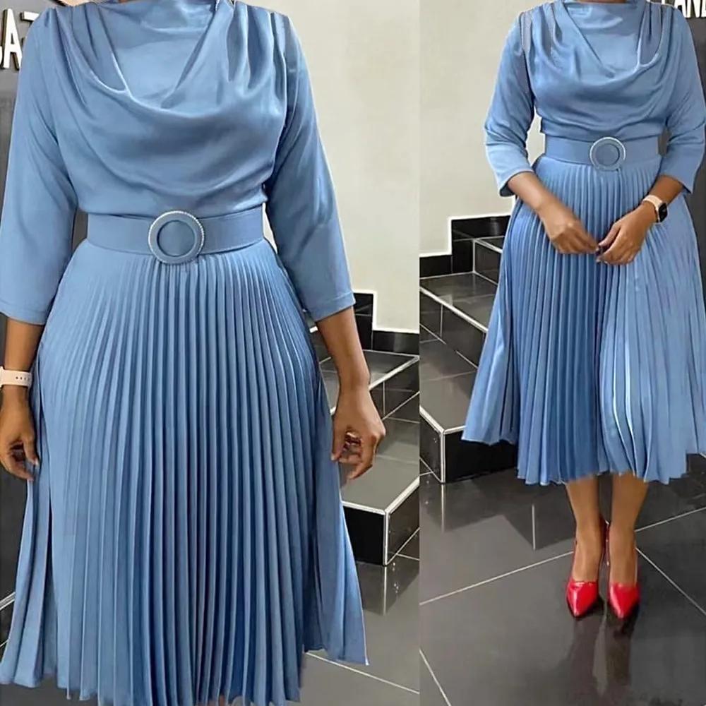 2023 Elegant African Women Clothing Spring Summer African Clothing Office Women Party Slim Fit Dress Dashiki Ankara Costume Nightgown