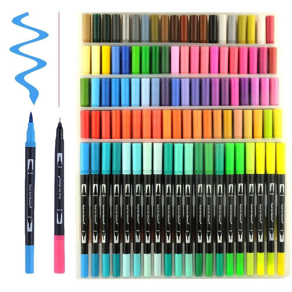 120 Color Soft Bullet Tip Watercolor Marker With Double Tip