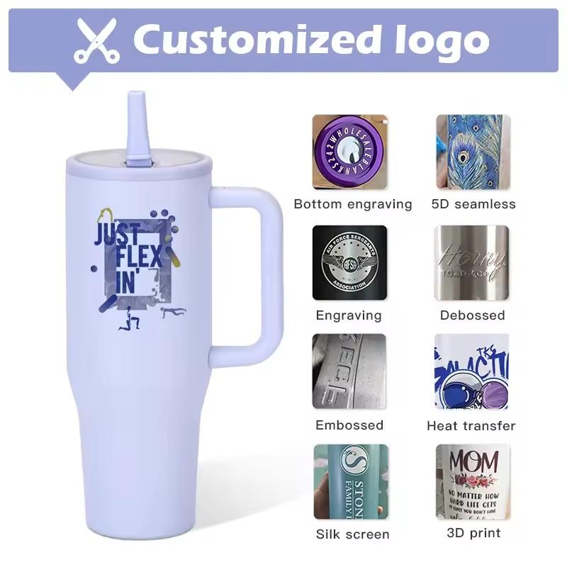 Chufeng 2024 New 40 Oz Anti-leakage Roller Bottle Insulated Vacuum 40 Oz Travel Mug With Handle