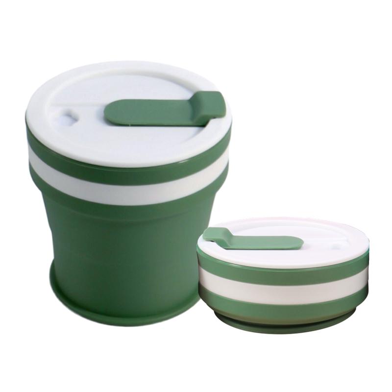 Customized Portable Eco Foldable 16 Oz 350 Ml 450 Ml 500 Ml 550 Ml Outdoor Travel Reusable Silicone Foldable Foldable Coffee Cup Mug