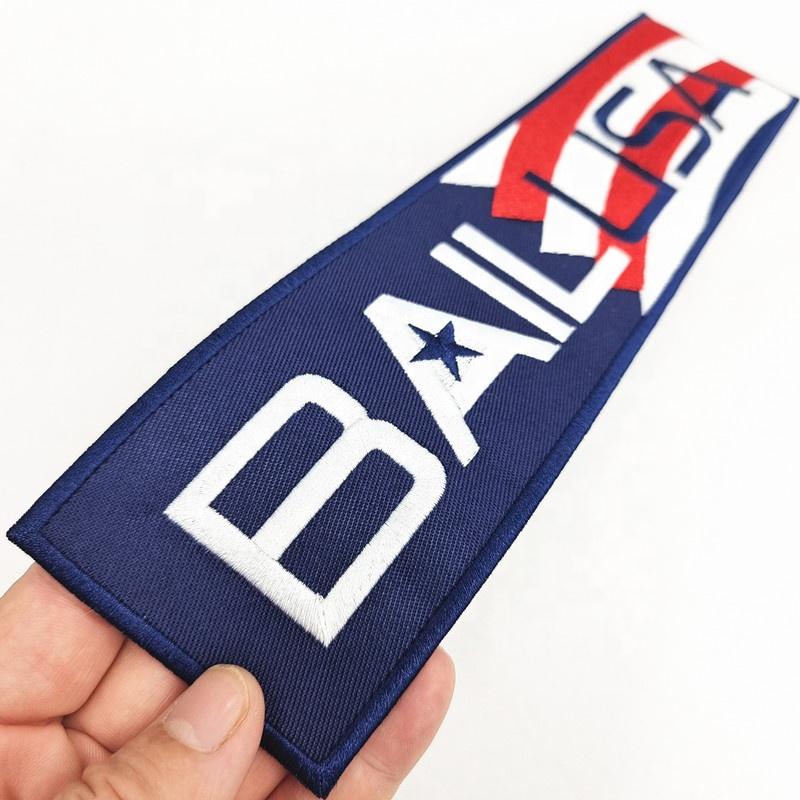Custom Twill Fabric Embroidery Letter Name Logo Iron Patch