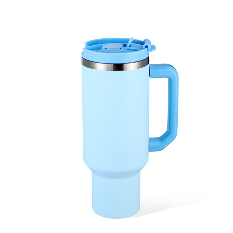 Wholesale High Quality Stainless Steel Metal Mug Travel Coffee Cup 40 Oz Tumbler With Handle And Straw