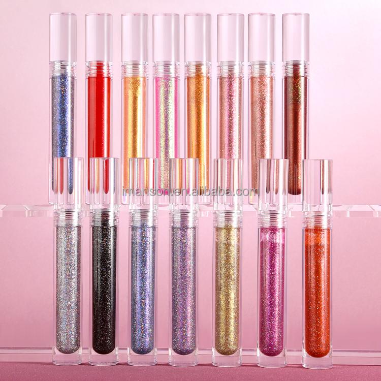 Wholesale OEM Diamond Lip Gloss Makeup High Gloss Hologram Glitter Lip Gloss
