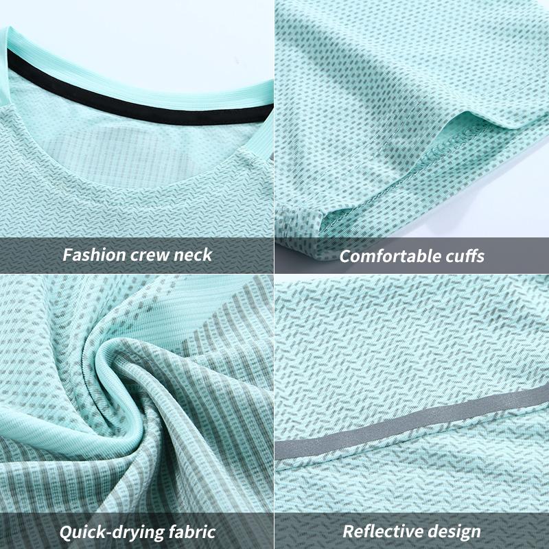 Light Fit Printed Short Sleeve High Stretch Running Top Training Gym T-shirt For Men