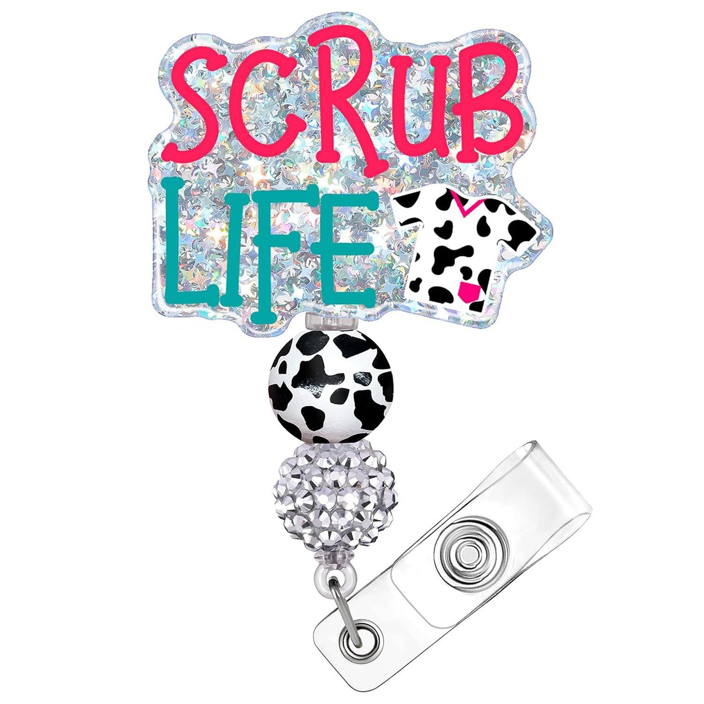Retractable Badge Reel Clip Holder Nurse ID Card Badge Clip Holder Cute Name Badge Holder