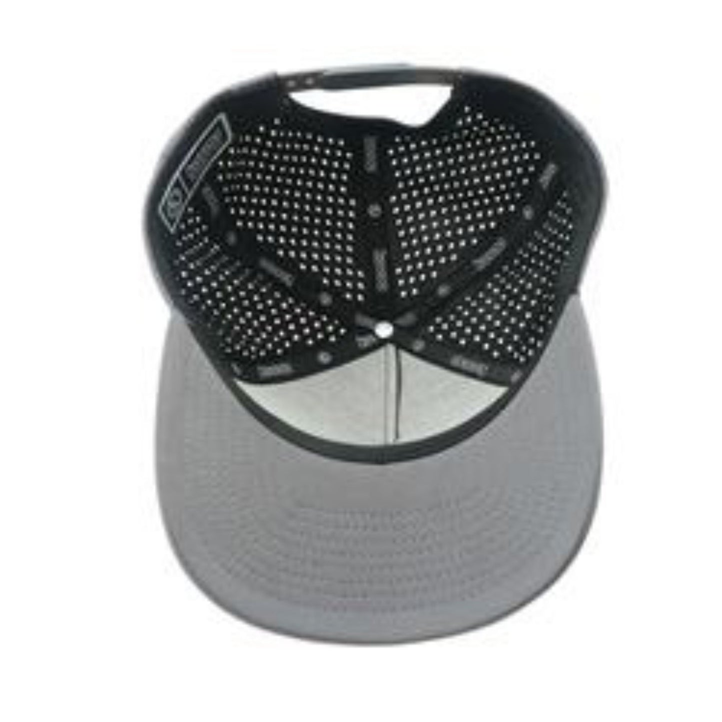 Custom 5 Panel Rubber PVC Logo Waterproof Laser Cut Drilling Perforated Cap Curved Brim Truck Drivers Cap