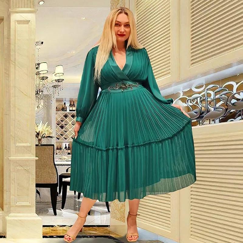 Elegant African Costume Plus Size Office Women Party Costume Dashiki Ankara Costume Women's Long Sleeve Robe