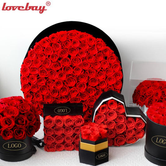 Wholesale Valentine's Day Christmas Gifts Eternal Flowers Permanent Natural Preservation Flowers Eternal Fresh Box Rose