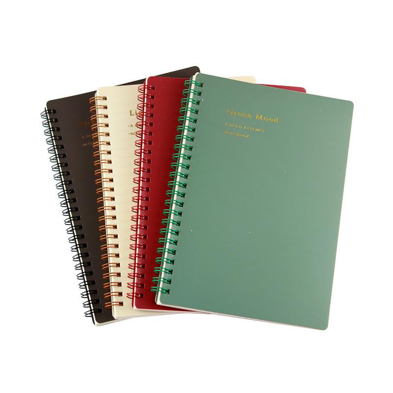 Promotional Business Office Lining New Trend Personalized Printing Coil Notebook PU Leather Custom A5 Spiral Notebook