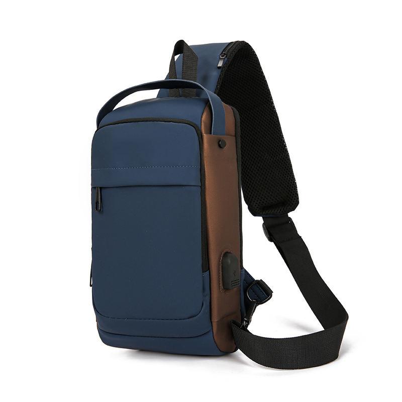 New Fashion Anti-theft Chest Bag Waterproof Crossbody Hanging Bag Nylon U Disk Men's Chest Bag