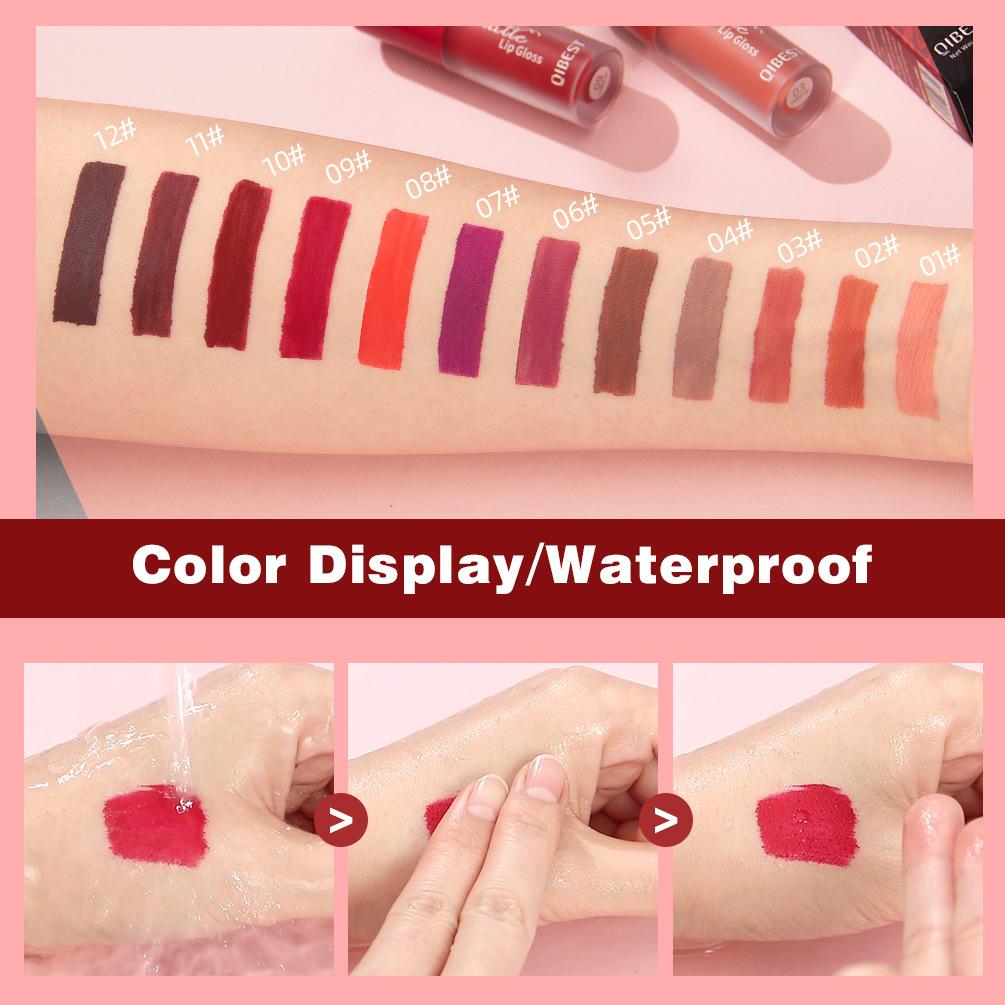 Cruelty-free Natural Velvet Lip Gloss Moisturizing Gloss Non-stick Cup Liquid Lip Glaze Waterproof Non-fading Matte Pigment