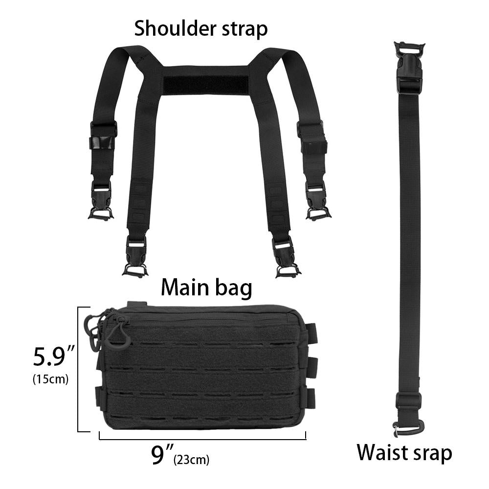 Lightweight Chest Case Vest Outdoor Chest Bag Adjustable EDC Men Chest Bag