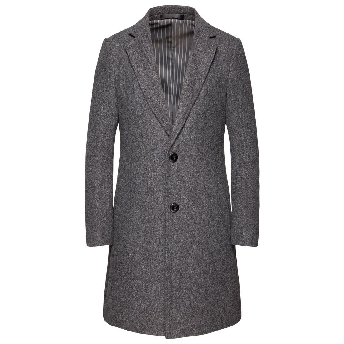 Wholesale Hot European And American Wool Lapel Medium Coat Jacket