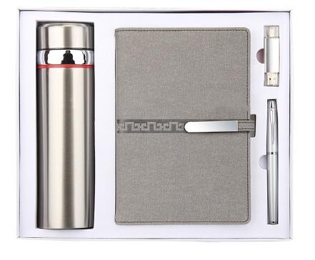 Corporate Gift Souvenirs Customized Logo For Guests Notebook Journal With Pen And Flask Umbrella USB Power Bank