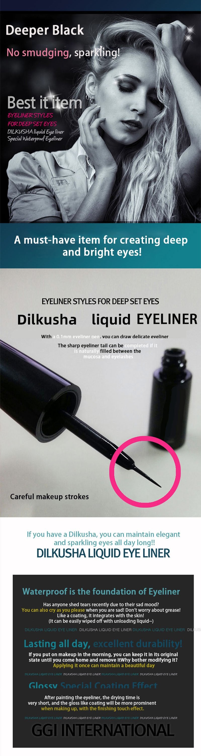 DILKUSHA Eyeliner Is An Essential Product For Deep And Bright Eyes, Made In South Korea Best-selling High Quality Hot Sale