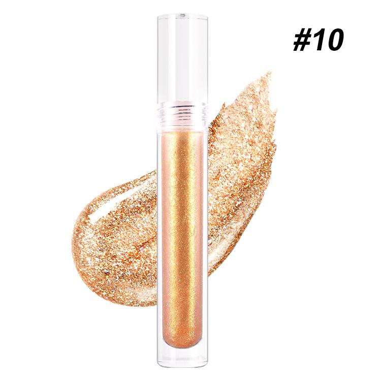 Wholesale OEM Diamond Lip Gloss Makeup High Gloss Hologram Glitter Lip Gloss