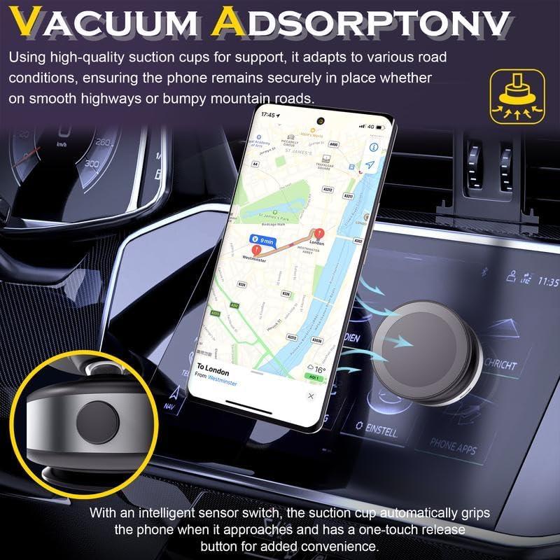 360 Degree Rotating Stable Glass Vacuum Suction Vacuum Battery Mobile Desk Stand Car Magnetic Phone Holder