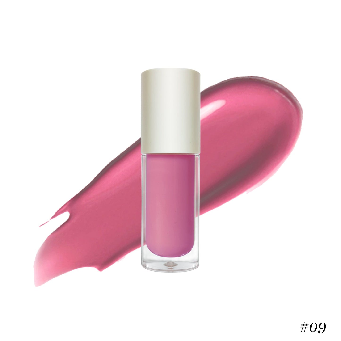 Wholesale Vegan Cosmetics Pink Transparent Nude Lip Gloss Supplier Custom Trademark Sequins Lip Gloss Private Label Lip Gloss