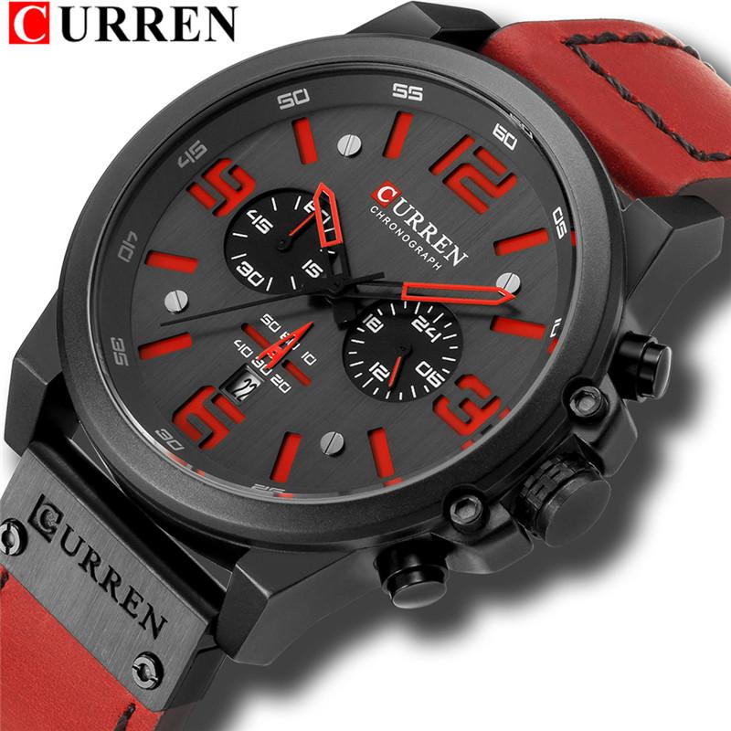 Relogio Men's Watch Top Brand Men's Sports Watch Leather Quartz Watch Erkek Saat Curren 8314