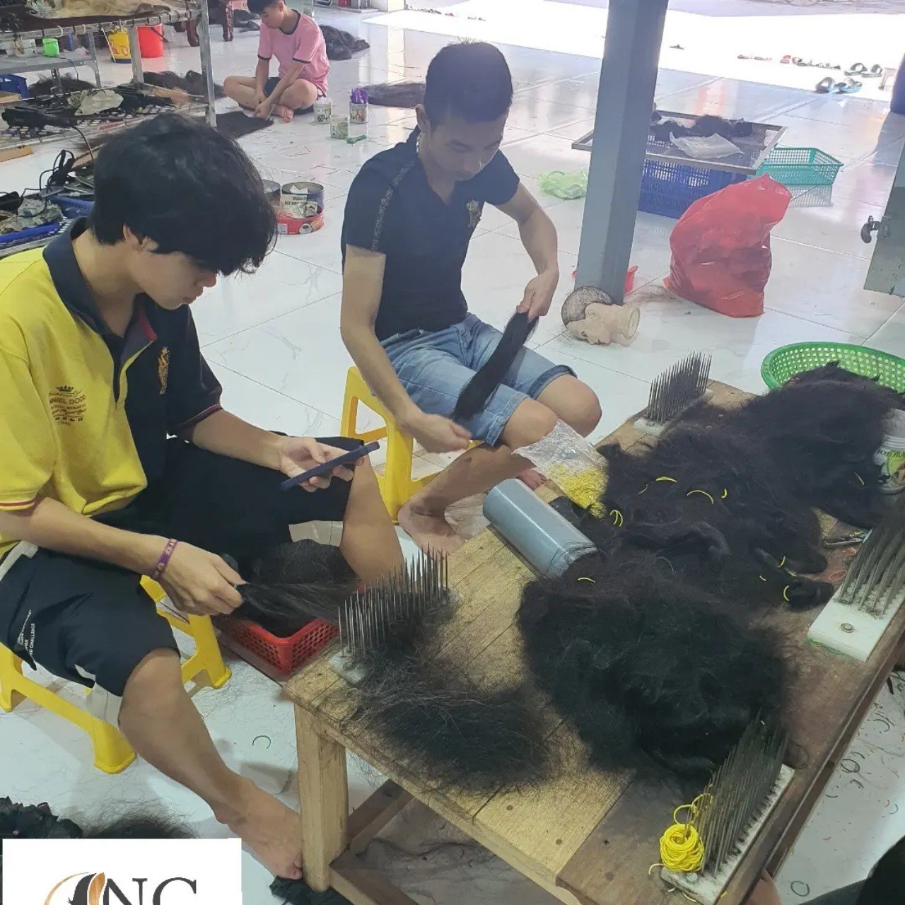 High Quality Transparent Lace HD Lace Loose Crimp Full Set Vietnamese Virgin Women's Hair Wig Without Genius Weft Natural Color