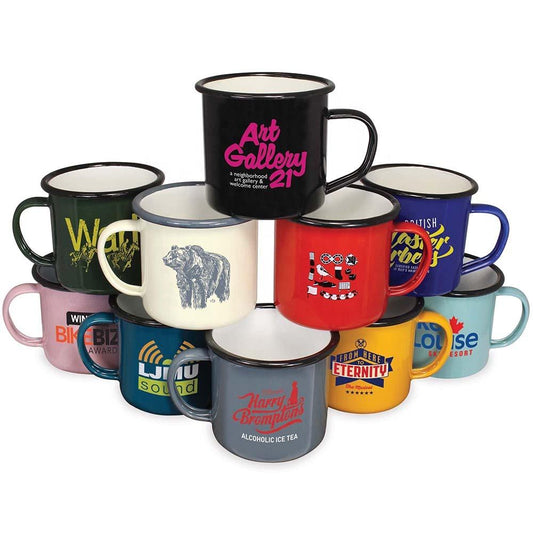 Food Grade Color Enamel Cup Metal Enamel Coffee Cup Outdoor Camping Hiking Backpack