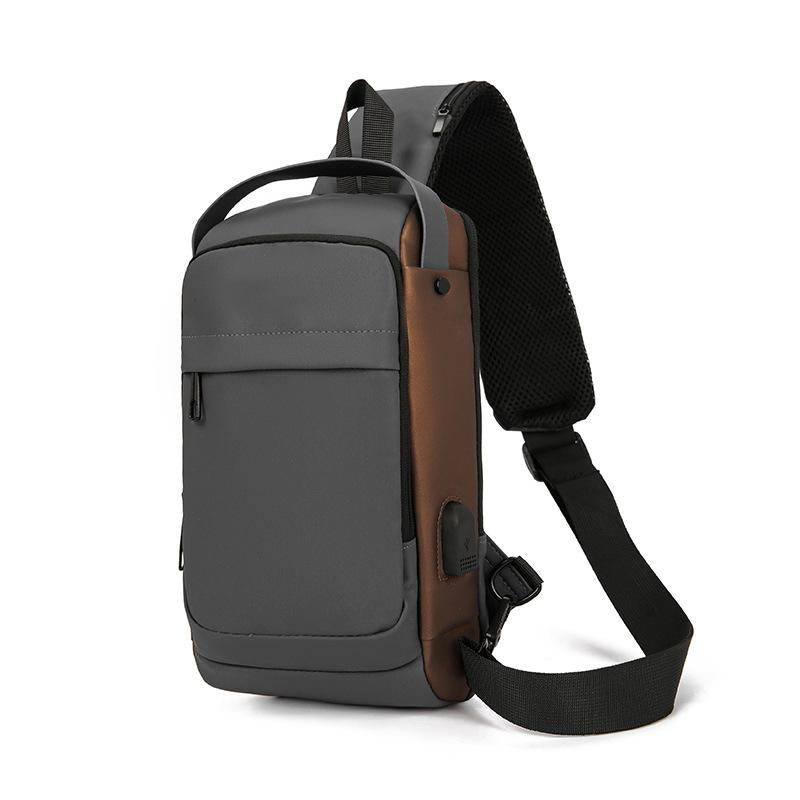 New Fashion Anti-theft Chest Bag Waterproof Crossbody Hanging Bag Nylon U Disk Men's Chest Bag