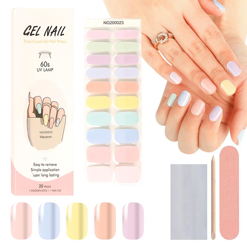 2025 Wholesale Amazon Best Selling New Brand UV Gel Nail Polish Nail Wraps Gel Varnish Nail Polish Sticker