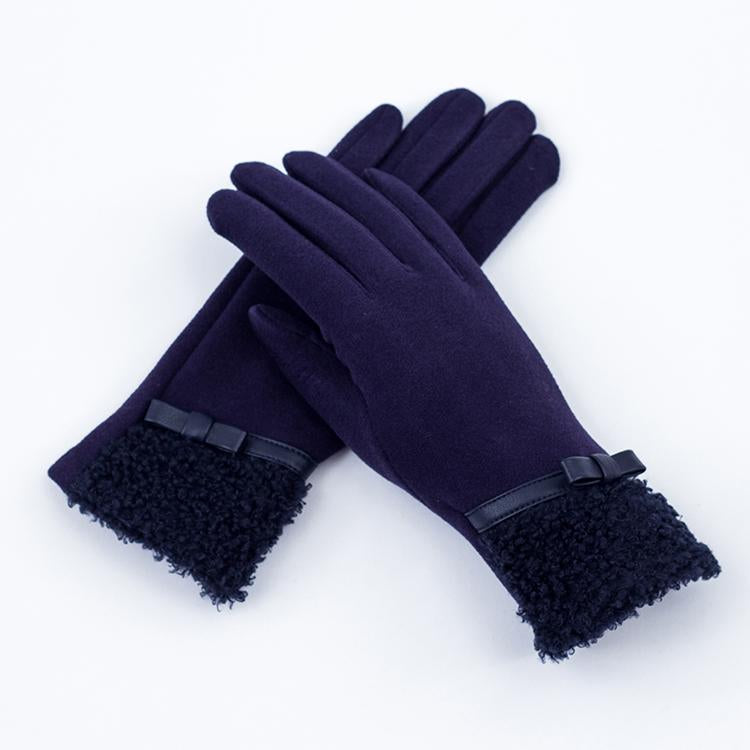 Hot Sale Winter Warm Artificial Wool Cuff Gloves Women Fashion Fleece Touch Screen Gloves