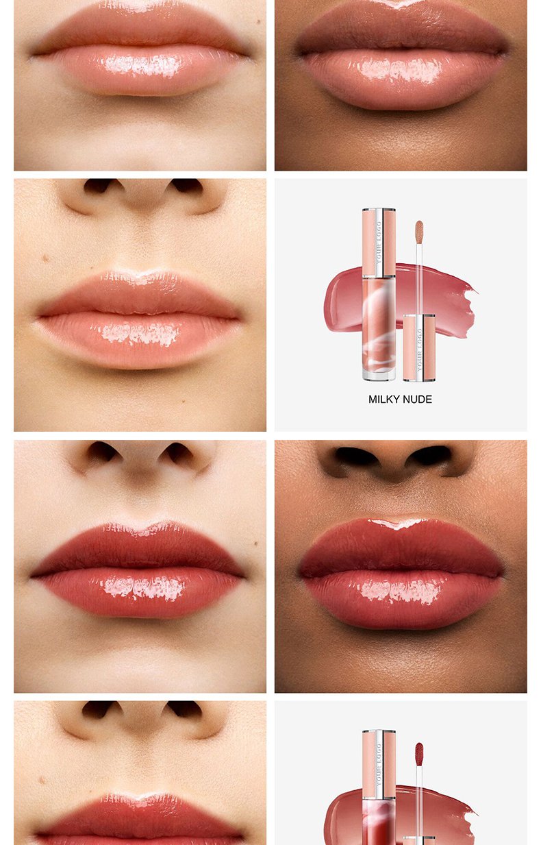 Perfecto Rose Liquid Cream Lip Gloss Waterproof Matte Lip Balm With Customizable Logo Fashion Design Mineral Lip Gloss Label