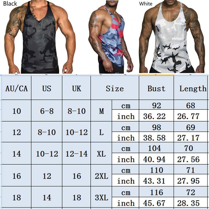 2019 Summer Men's Camouflage Sports Gym Vest Men's Muscle Sports Running Training Single Line Sleeveless Shirt Quick-drying Vest Sweatshirt