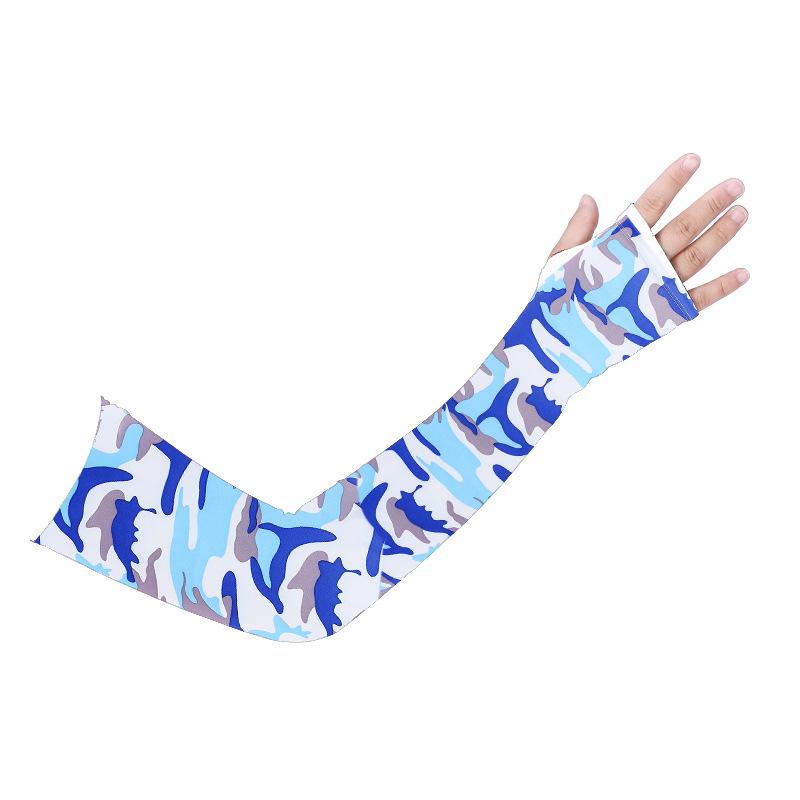 Wholesale Adult Cooling Arm Sleeve Long Finger-free Gloves Non-slip Sunscreen Arm Sleeve