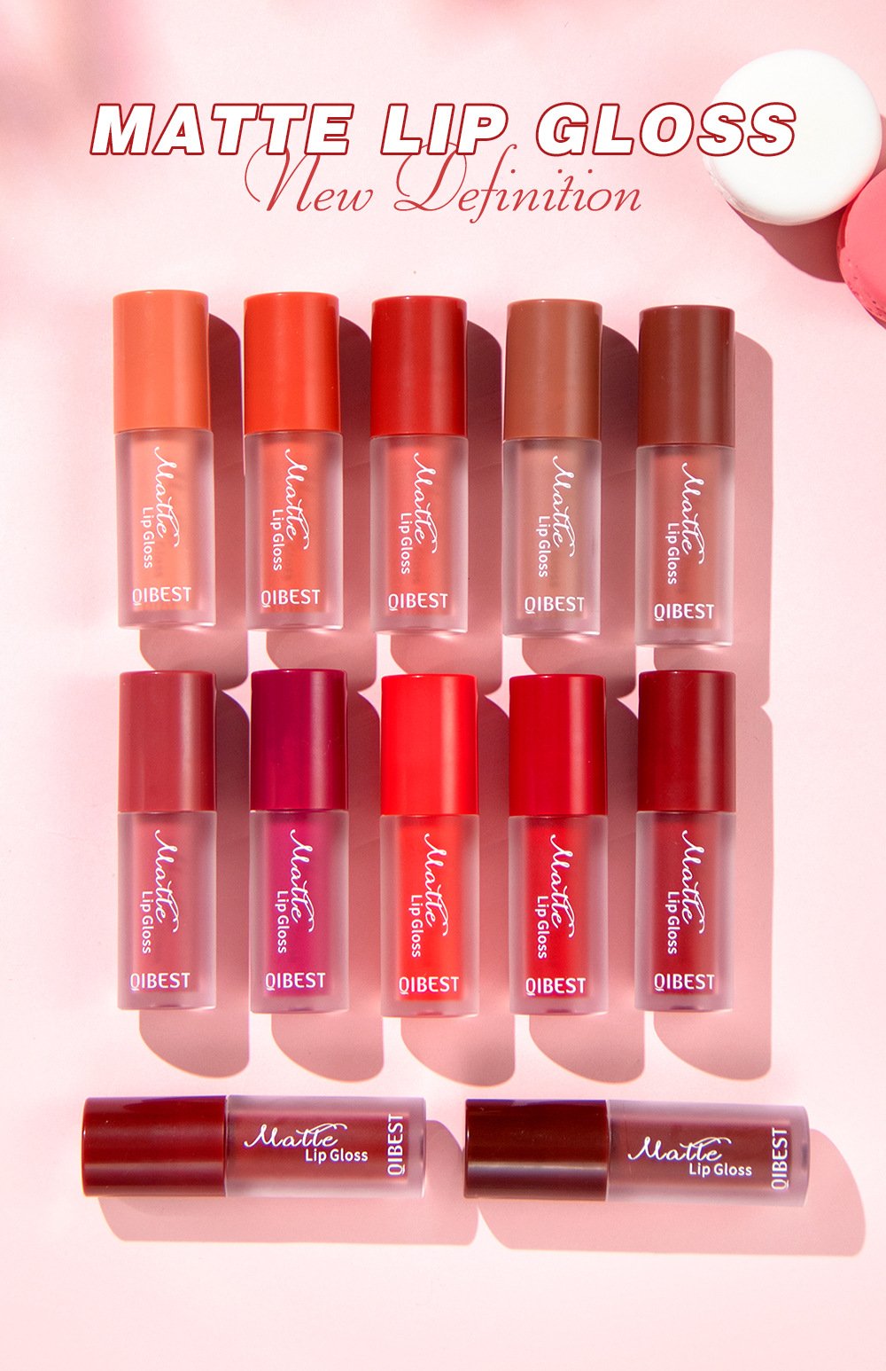 Cruelty-free Natural Velvet Lip Gloss Moisturizing Gloss Non-stick Cup Liquid Lip Glaze Waterproof Non-fading Matte Pigment