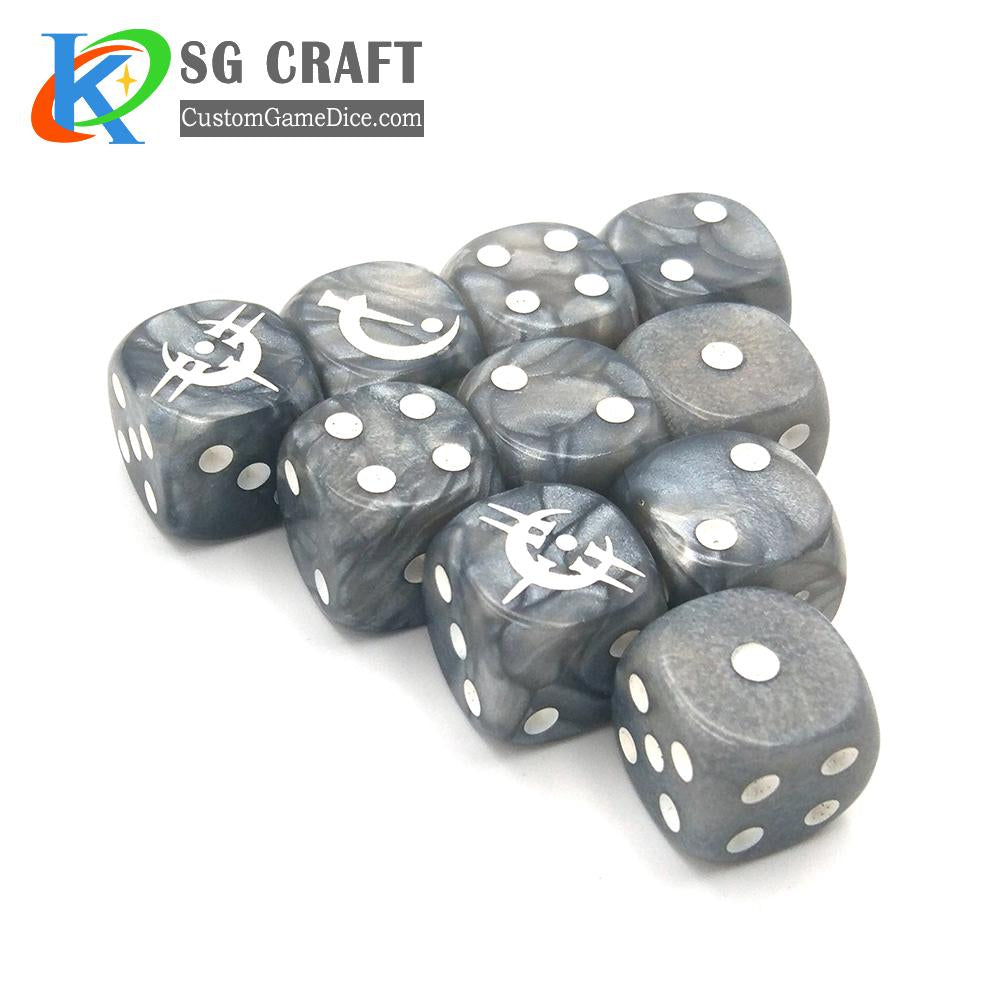 Manufacturer Bulk D6 Face 12mm 16mm 19mm 22mm Dice Plastic Resin Engraving Dnd & D Game Polyhedron Custom Dice