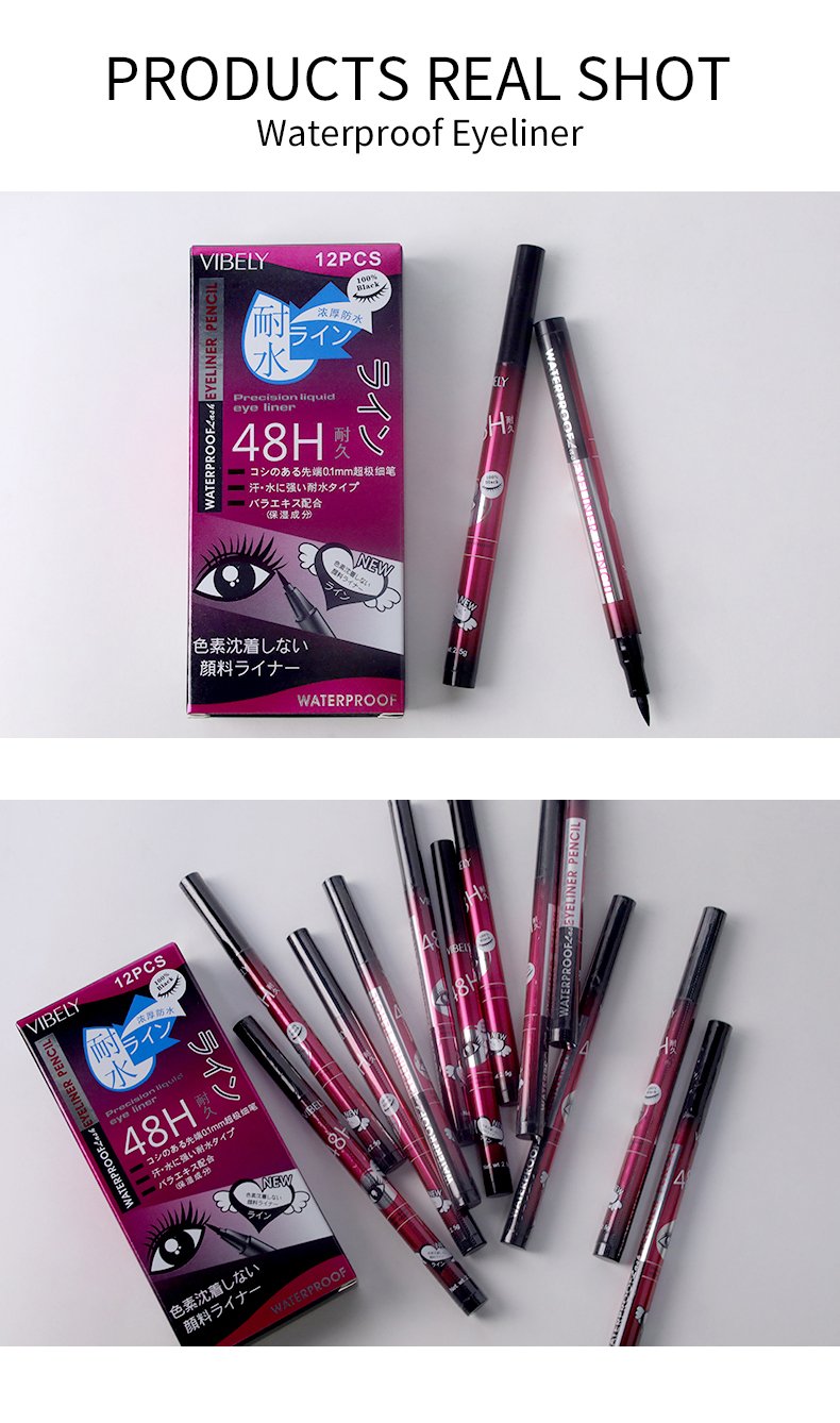 New Fashion Wholesale Makeup Thin Smooth Eyeliner Liquid Durable Waterproof Eyeliner Pen