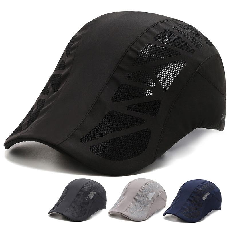 New Breathable Mesh Newsboy Cap Printed Logo Custom Men's Casquette Homme Cap Newsboy Cap Men's Baseball Cap