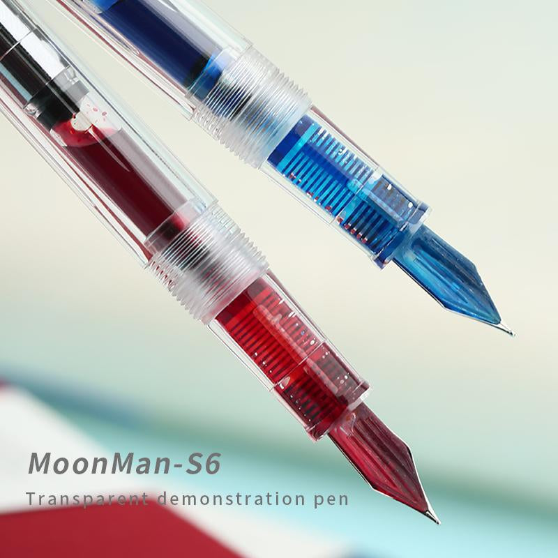 MAHOHN-S6 Transparent Demo Male And Female Adult Student Writing And Practicing Iridium Fountain Pen Made In China