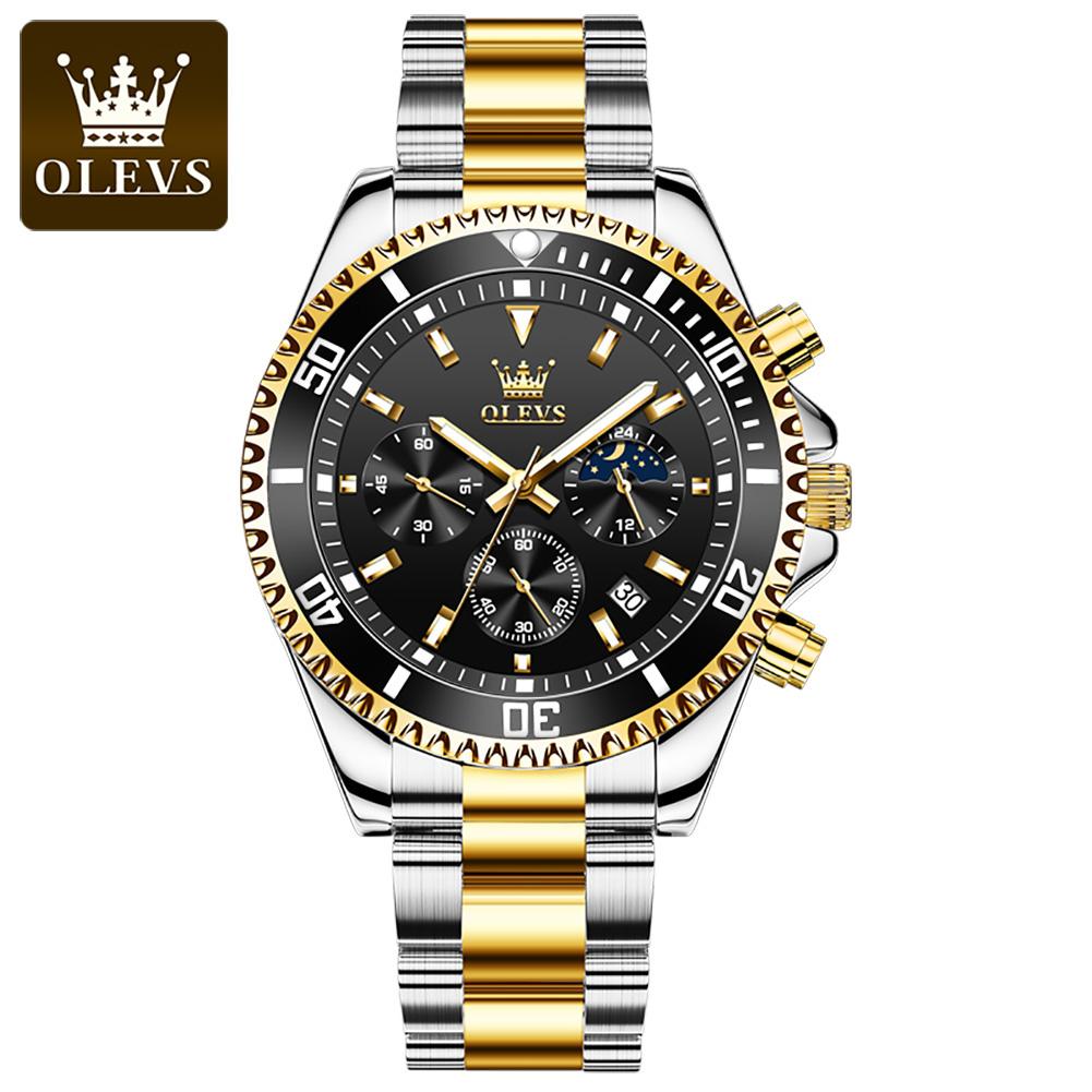 OLEVS 2870 Custom Waterproof Sports Watch Men's Business Watch Luminous Fashion Men's Wrist Stainless Steel Quartz Watch