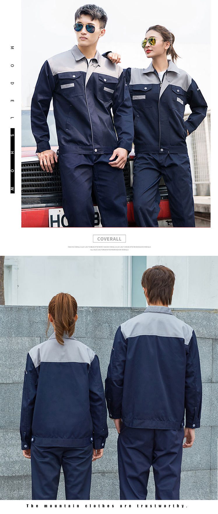 High Quality Men's Construction Engineering Jacket And Pants Factory Worker Uniform Work Clothes