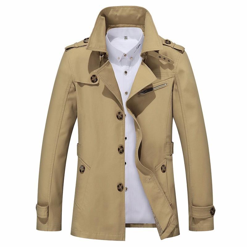 Autumn 2022 Casual Coat Long-sleeved Windproof Slim-fit Handsome Solid Color Men's Coat