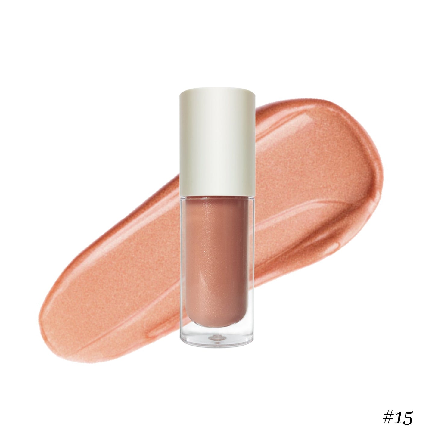 Wholesale Vegan Cosmetics Pink Transparent Nude Lip Gloss Supplier Custom Trademark Sequins Lip Gloss Private Label Lip Gloss