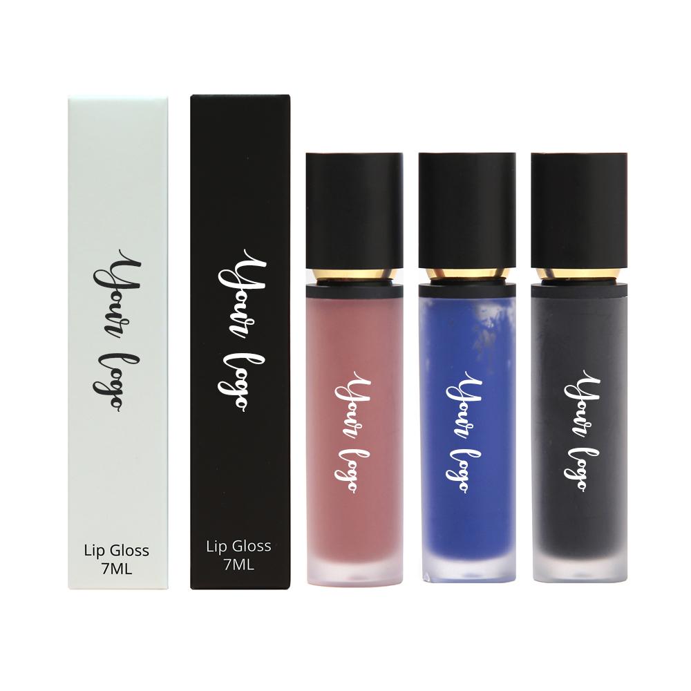 Customized logo OEM odm wholesale matte lipstick gloss lip gloss clear finish cruelty free glitter lip gloss set