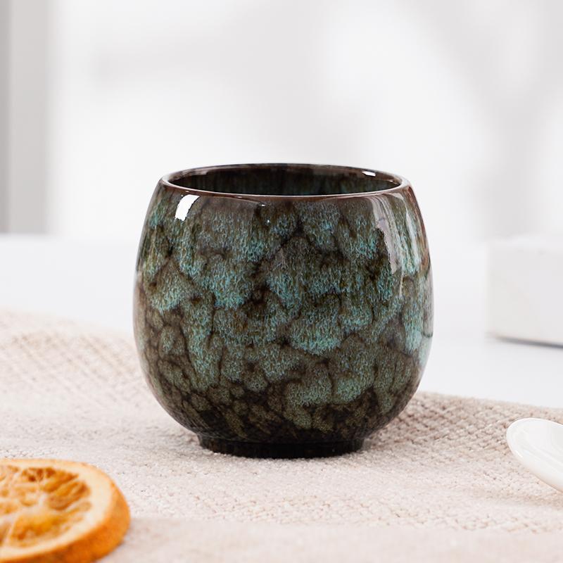 Japanese Retro Reactive Glazed Espresso Cup Small Ceramic Tea Cup Suit