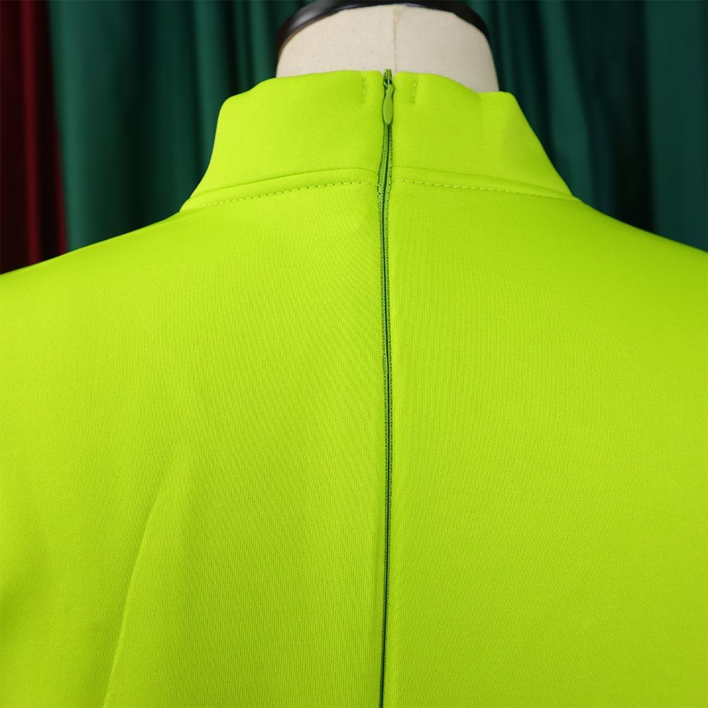 New Women's Elegant Elegant Women's Puff Cuff Large Skirt High Waist Women's Office Dress