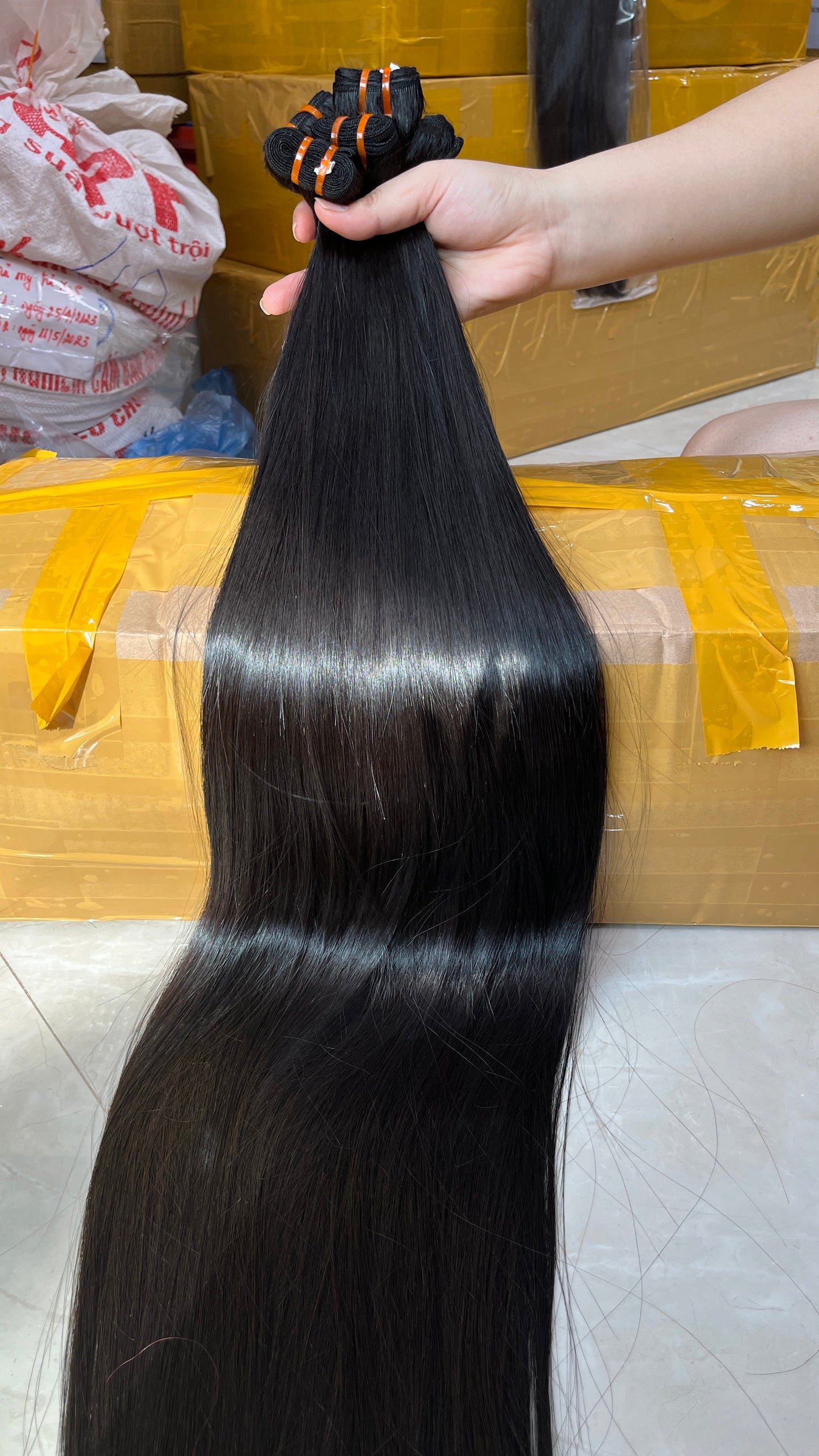 Vietnam Hair Factory Wholesale Weft Bone Straight Large Stock Top Quality Original Hair 100% Remy Hair